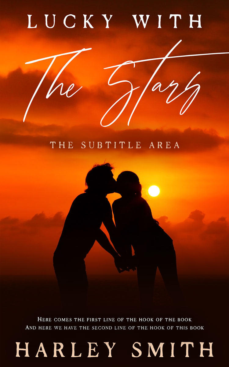 2D view of Premade Romance Book Cover - Graphite