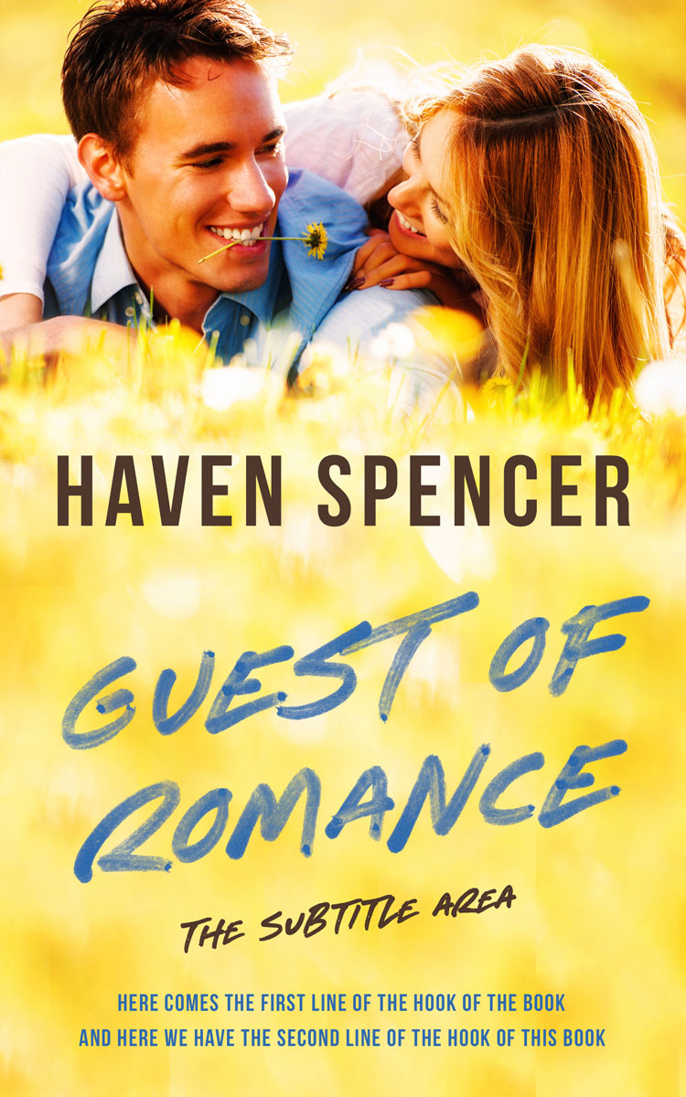 2D view of Premade Romance Book Cover - Golden Sand