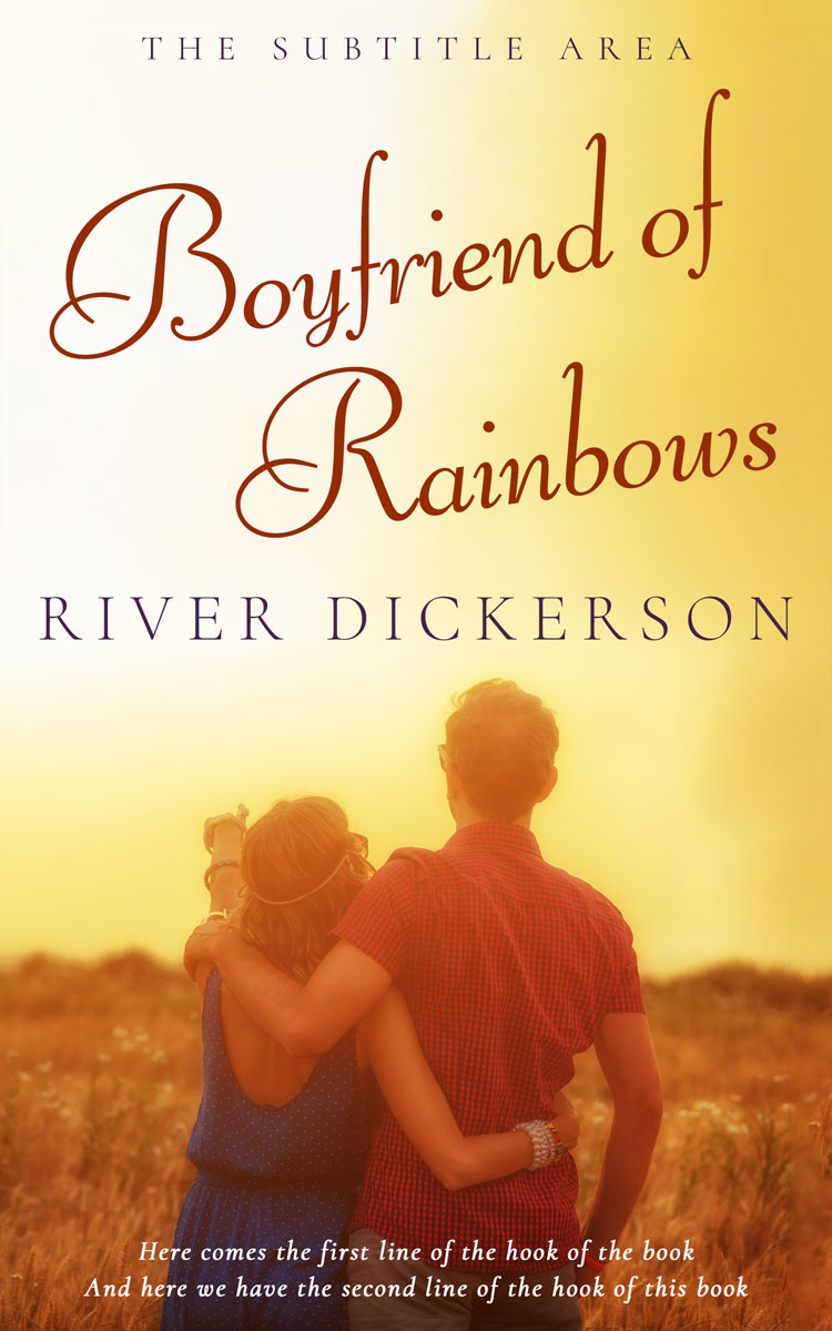 2D view of Premade Romance Book Cover - Cognac