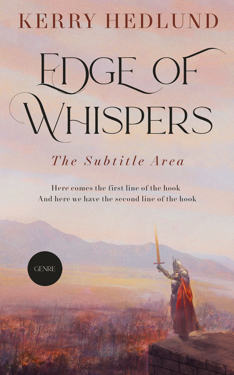 2D view of Premade Fantasy Book Cover - Clam Shell