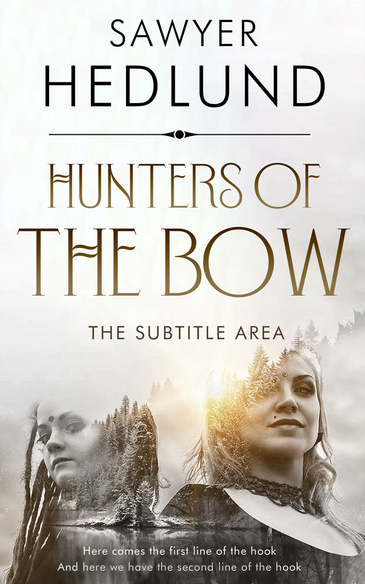 2D view of Premade Fantasy Book Cover - Taupe