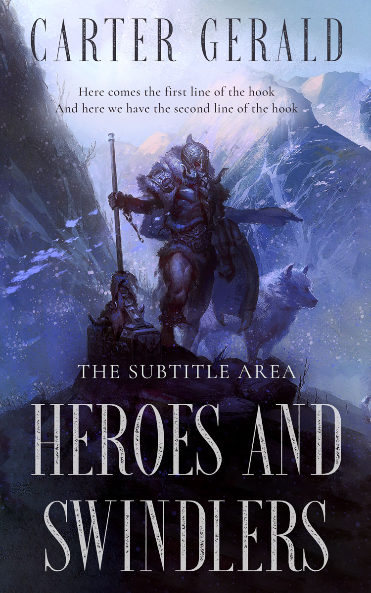 2D view of Premade Fantasy Book Cover - Periwinkle Gray