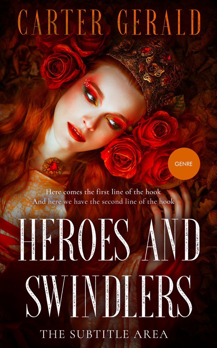 2D view of Premade Fantasy Book Cover - Wood Bark