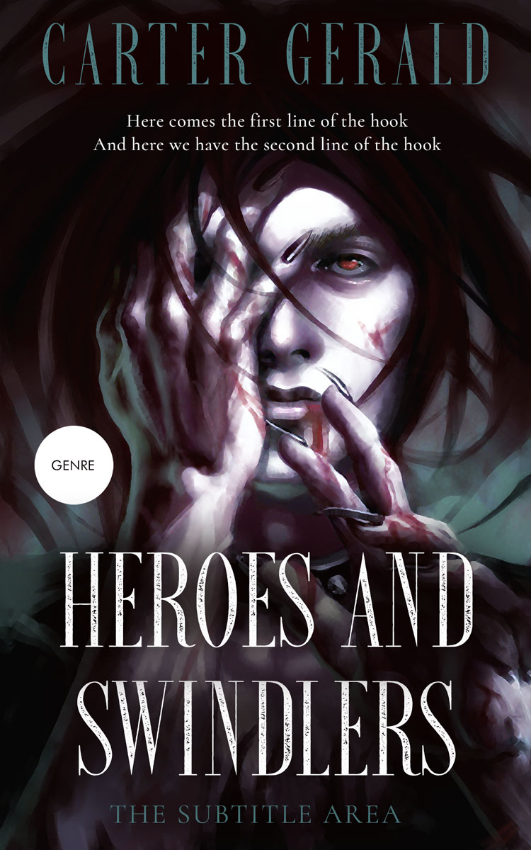 2D view of Premade Fantasy Book Cover - Cocoa Brown