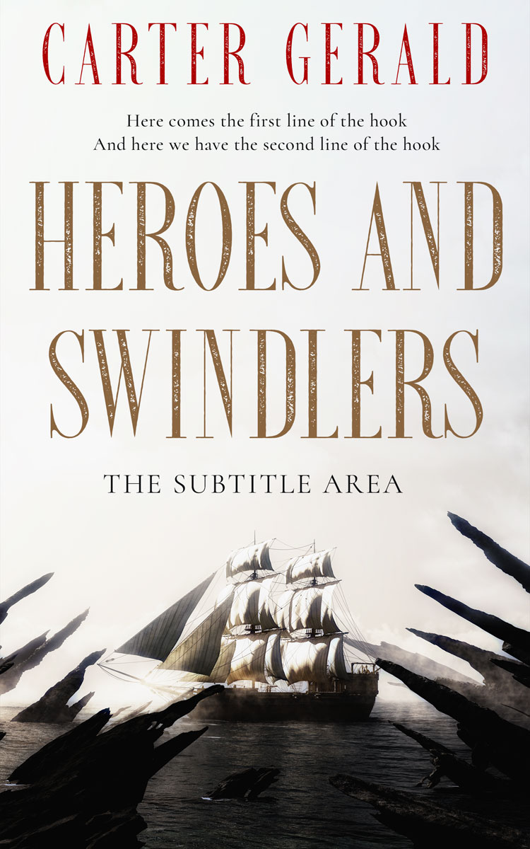 2D view of Premade Fantasy Book Cover - Cod Gray