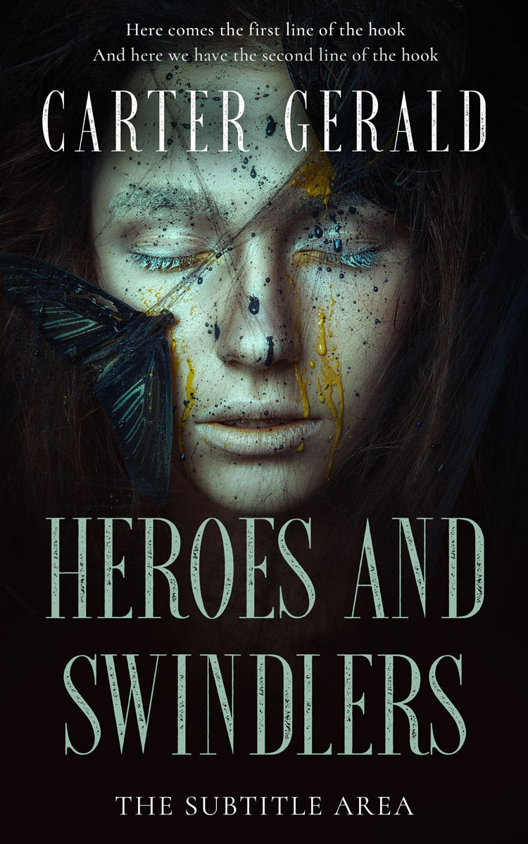 2D view of Premade Fantasy Book Cover - Cod Gray