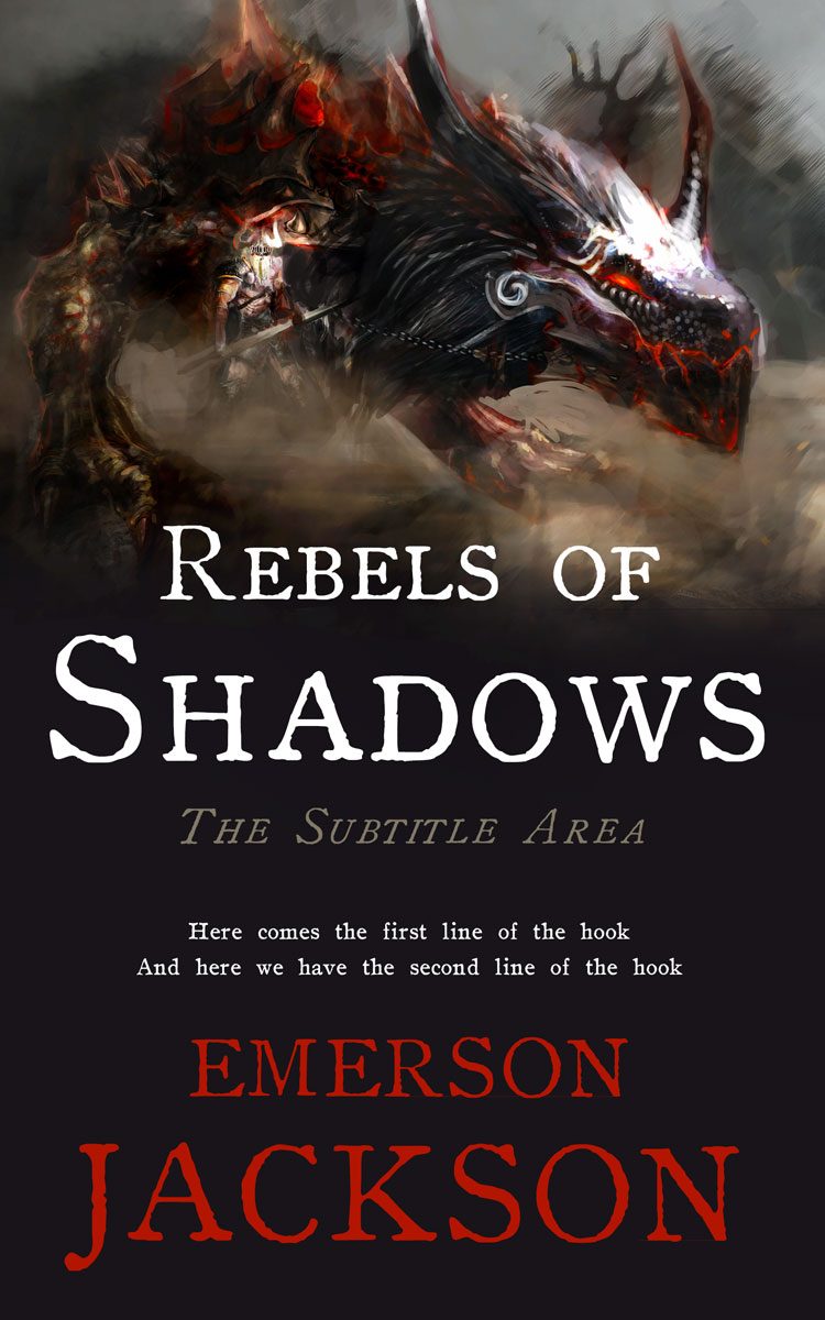 2D view of Premade Fantasy Book Cover - Thunder