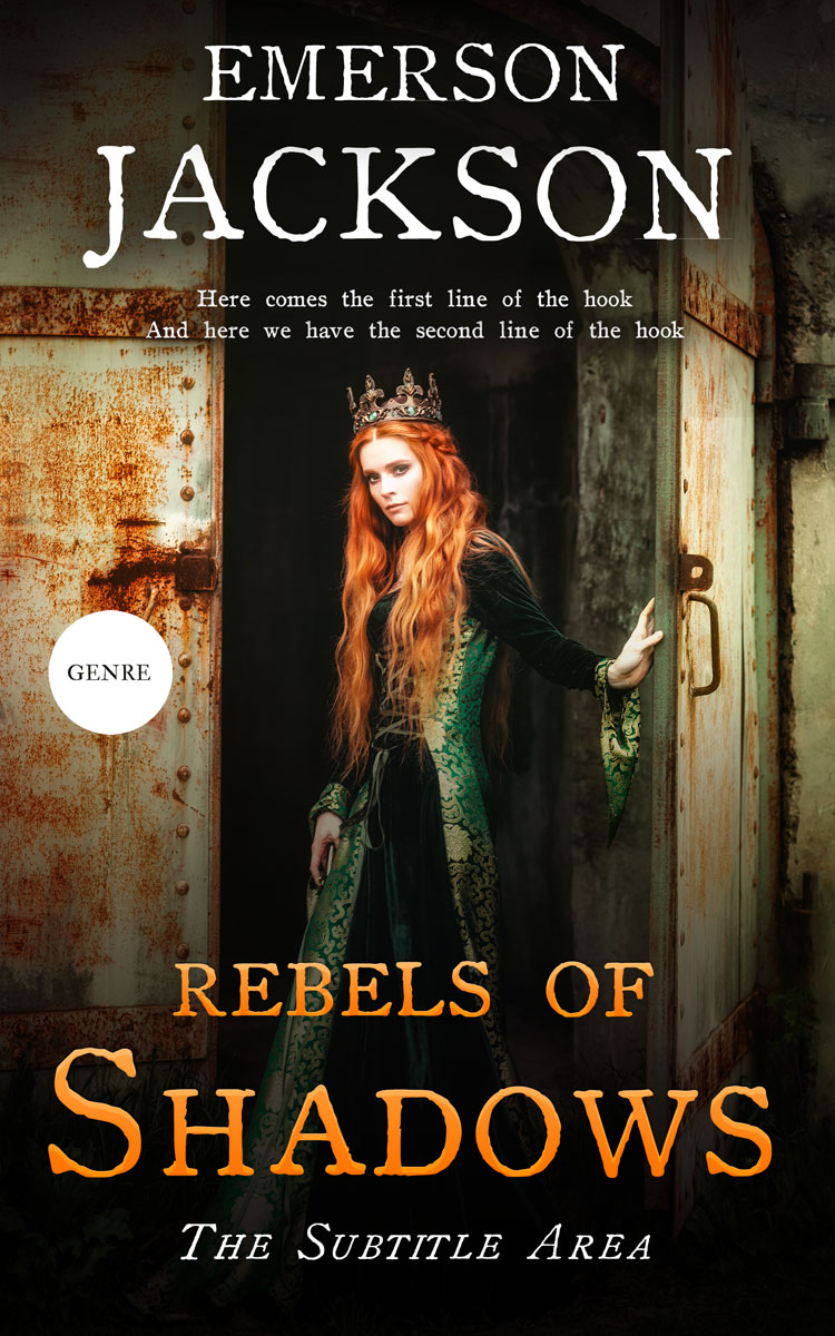 2D view of Premade Fantasy Book Cover - Antique Brass