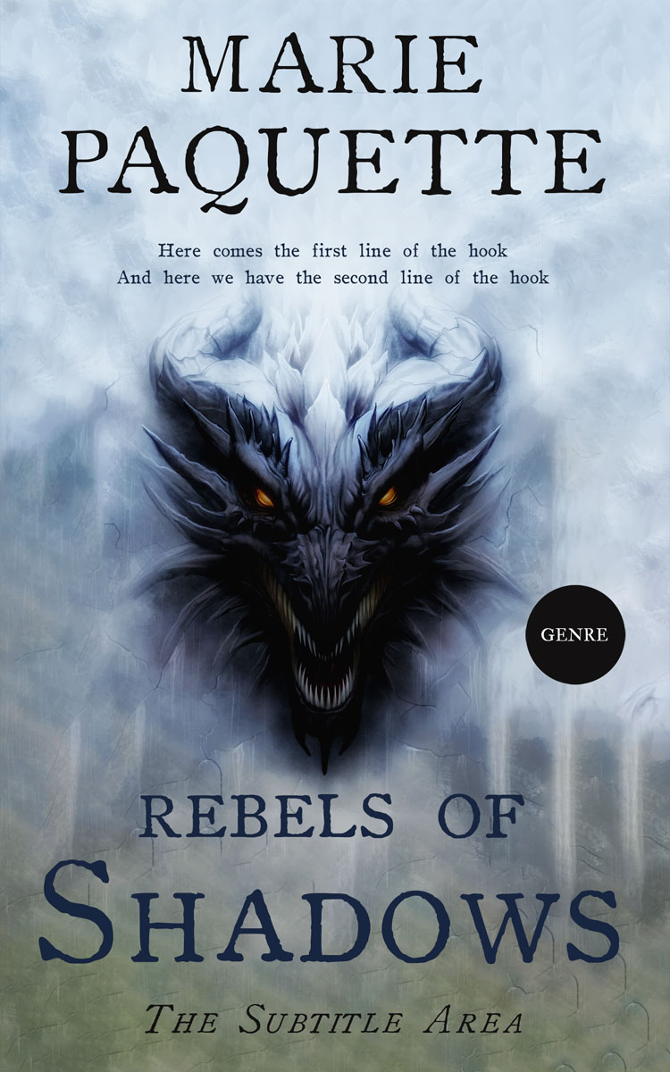 2D view of Premade Fantasy Book Cover - Gull Gray