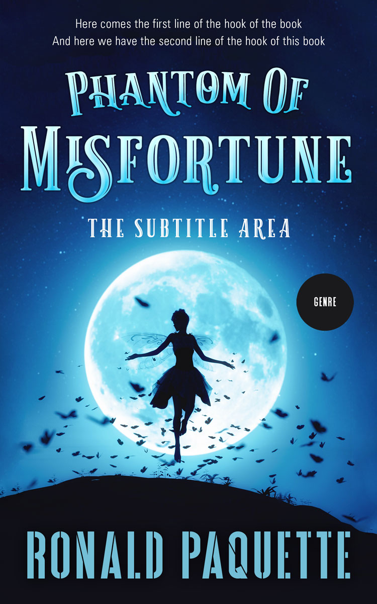 2D view of Premade Fantasy Book Cover - Ebony