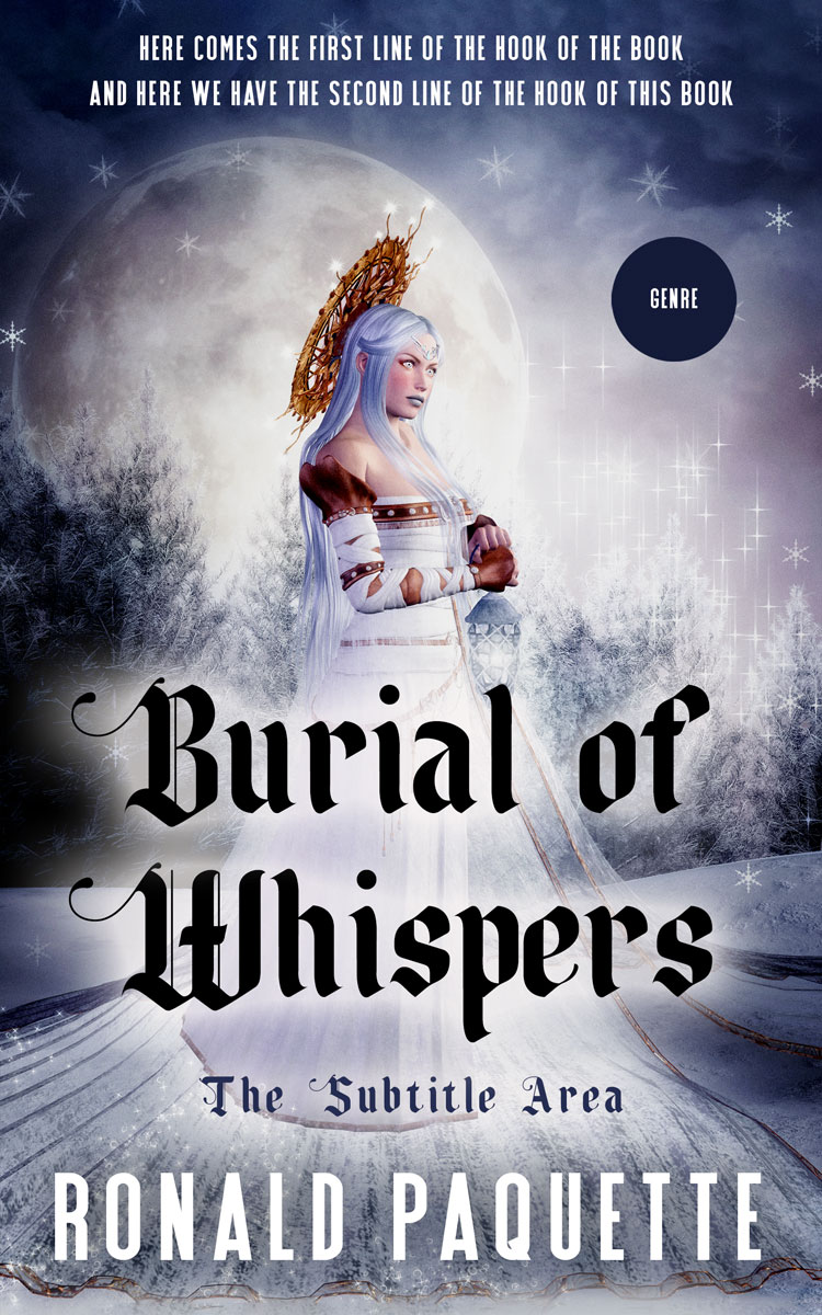 2D view of Premade Fantasy Book Cover - French Gray