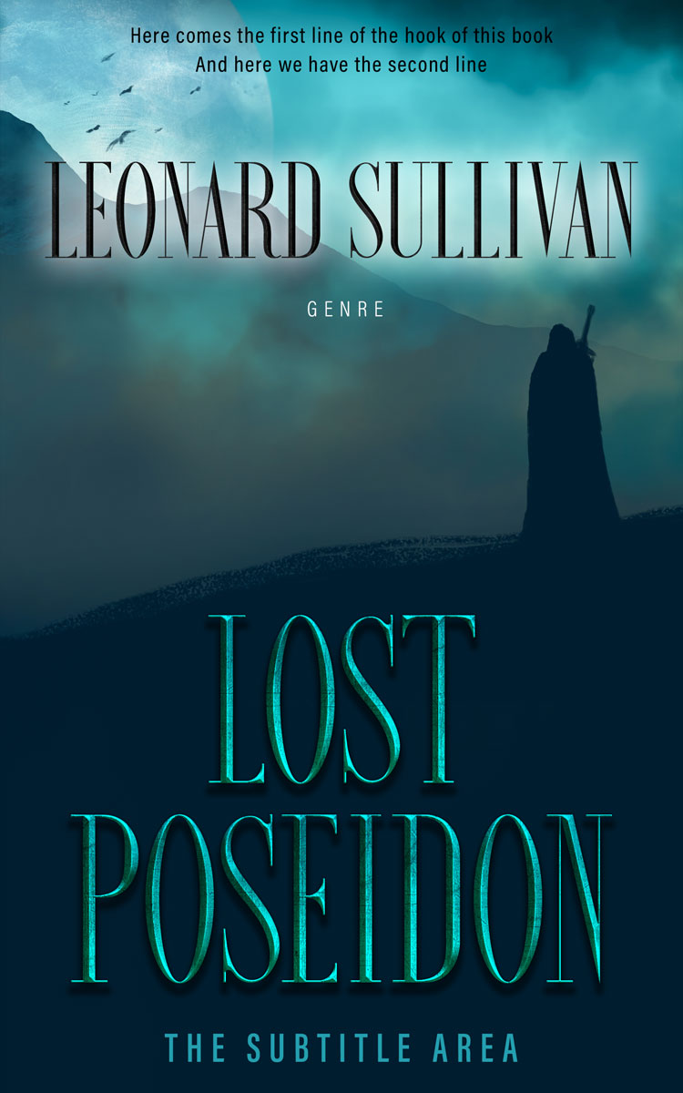 2D view of Premade Fantasy Book Cover - Black