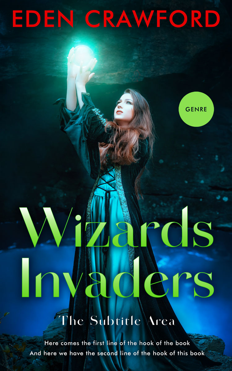 2D view of Premade Fantasy Book Cover - Black Pearl