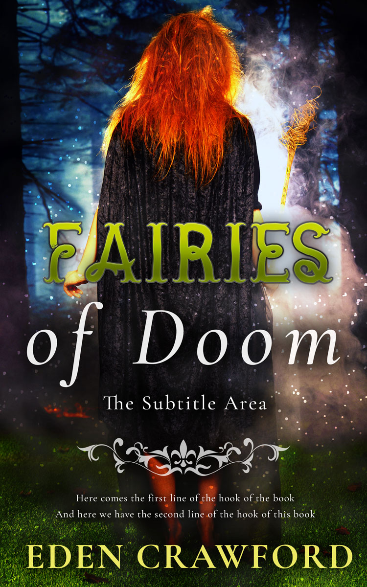 2D view of Premade Fantasy Book Cover - Tan