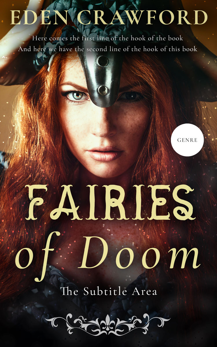 2D view of Premade Fantasy Book Cover - Cocoa Brown
