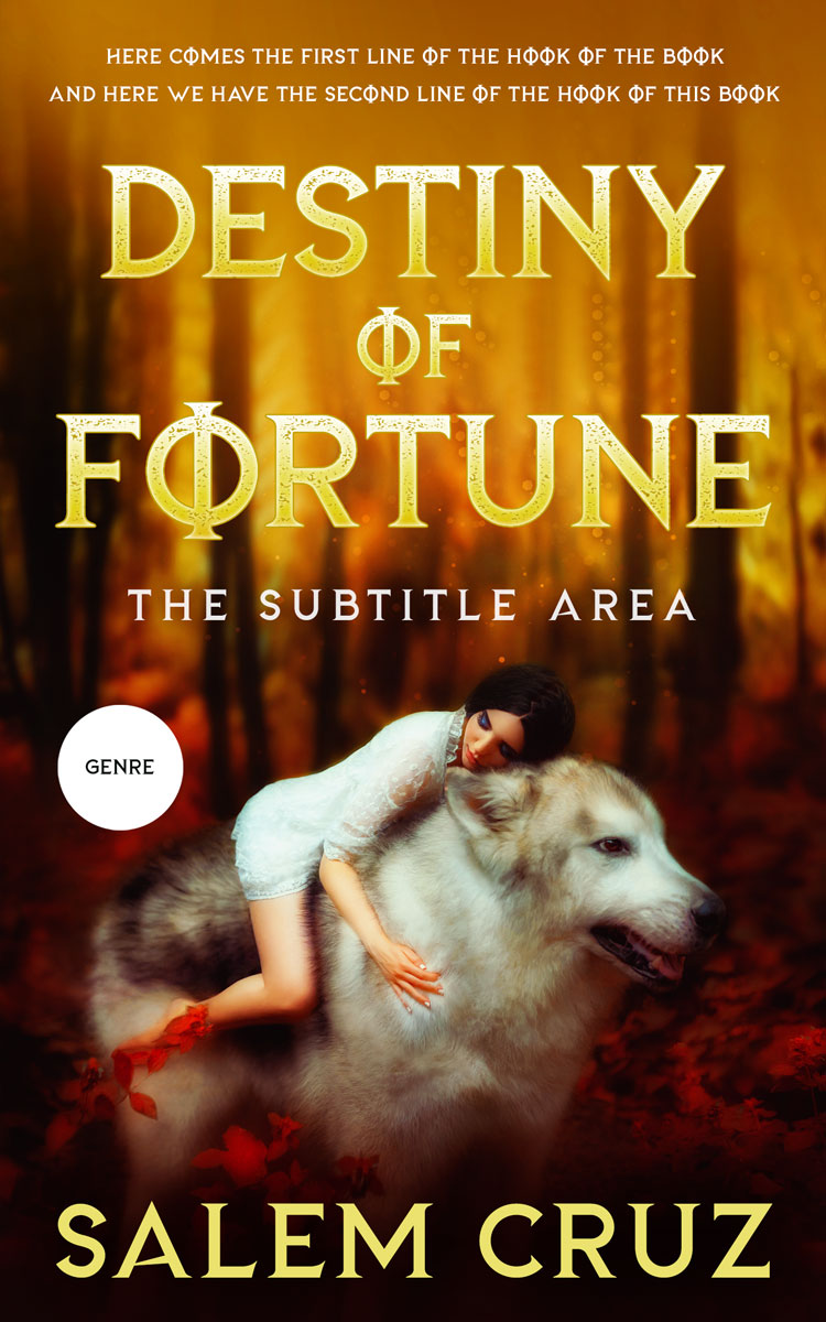 2D view of Premade Fantasy Book Cover - Korma