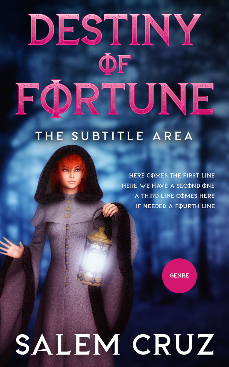 2D view of Premade Fantasy Book Cover - Mirage