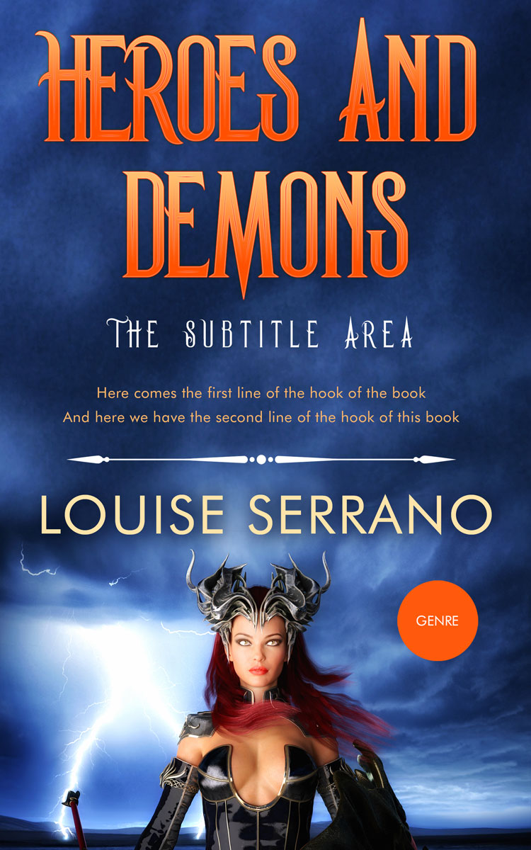 2D view of Premade Fantasy Book Cover - Cello