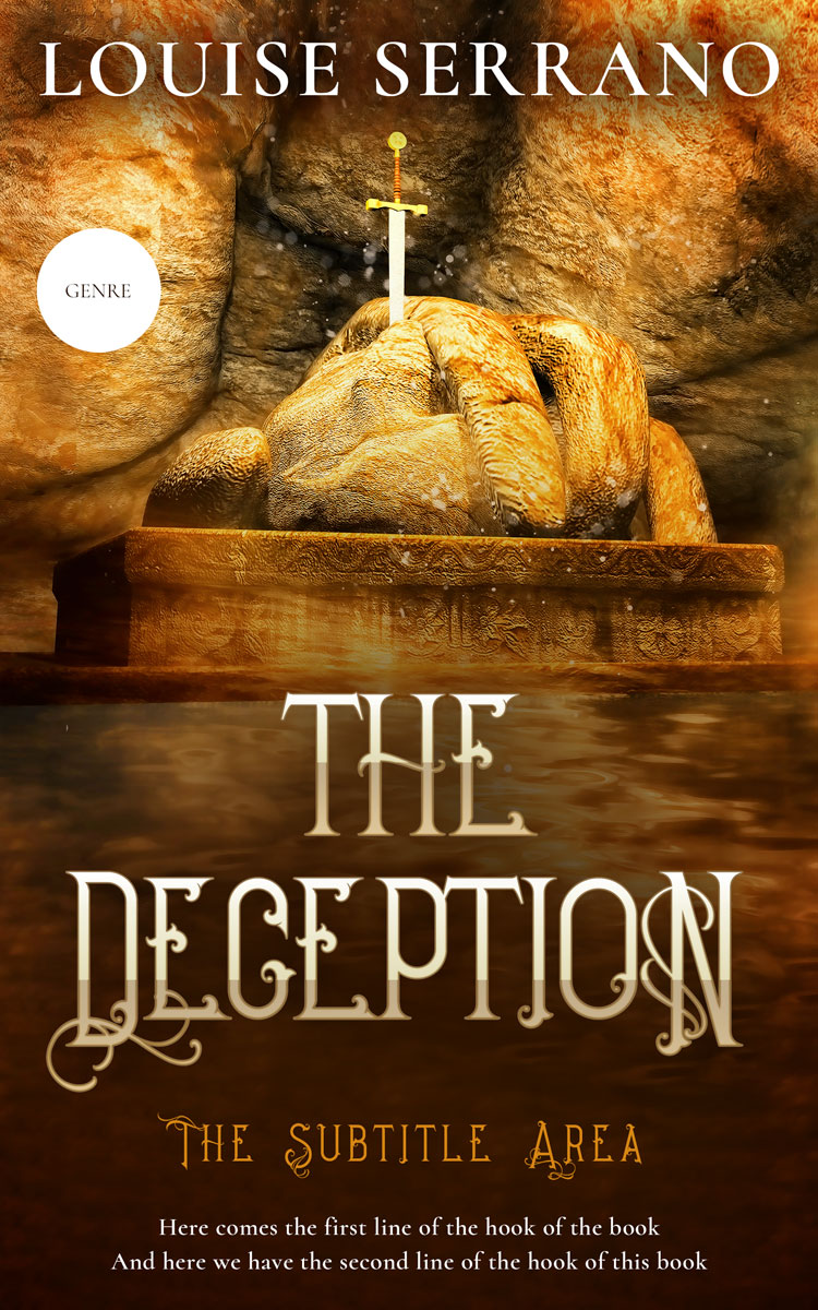 2D view of Premade Fantasy Book Cover - Bronze