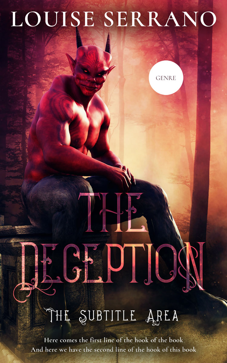 2D view of Premade Fantasy Book Cover - Burning Sand