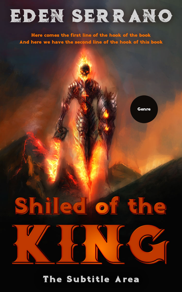 2D view of Premade Fantasy Book Cover - Raw Sienna