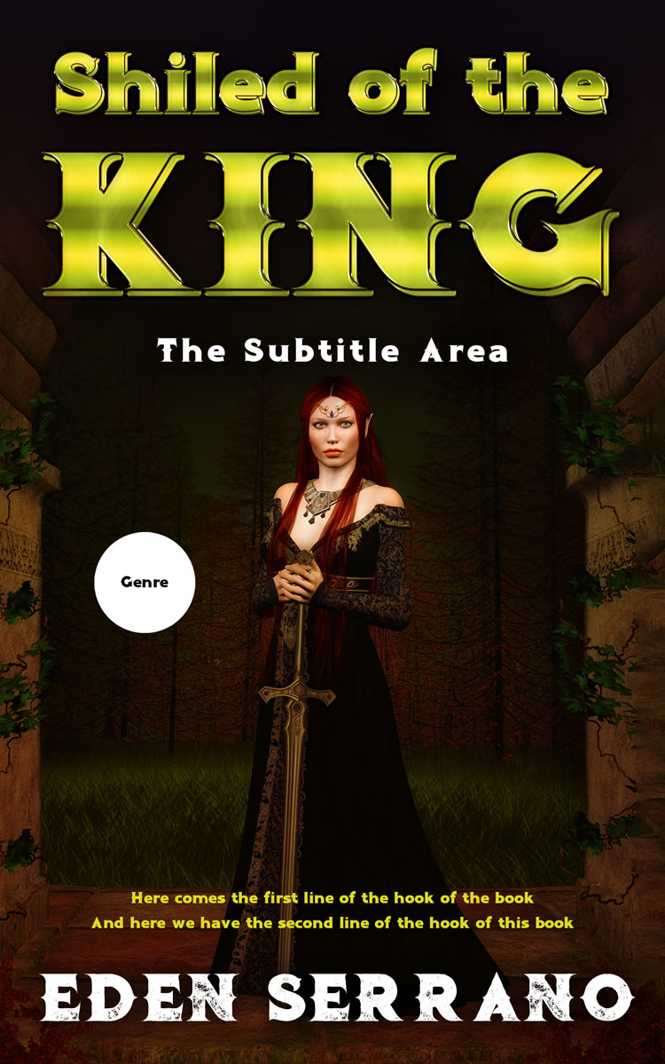 2D view of Premade Fantasy Book Cover - Crowshead