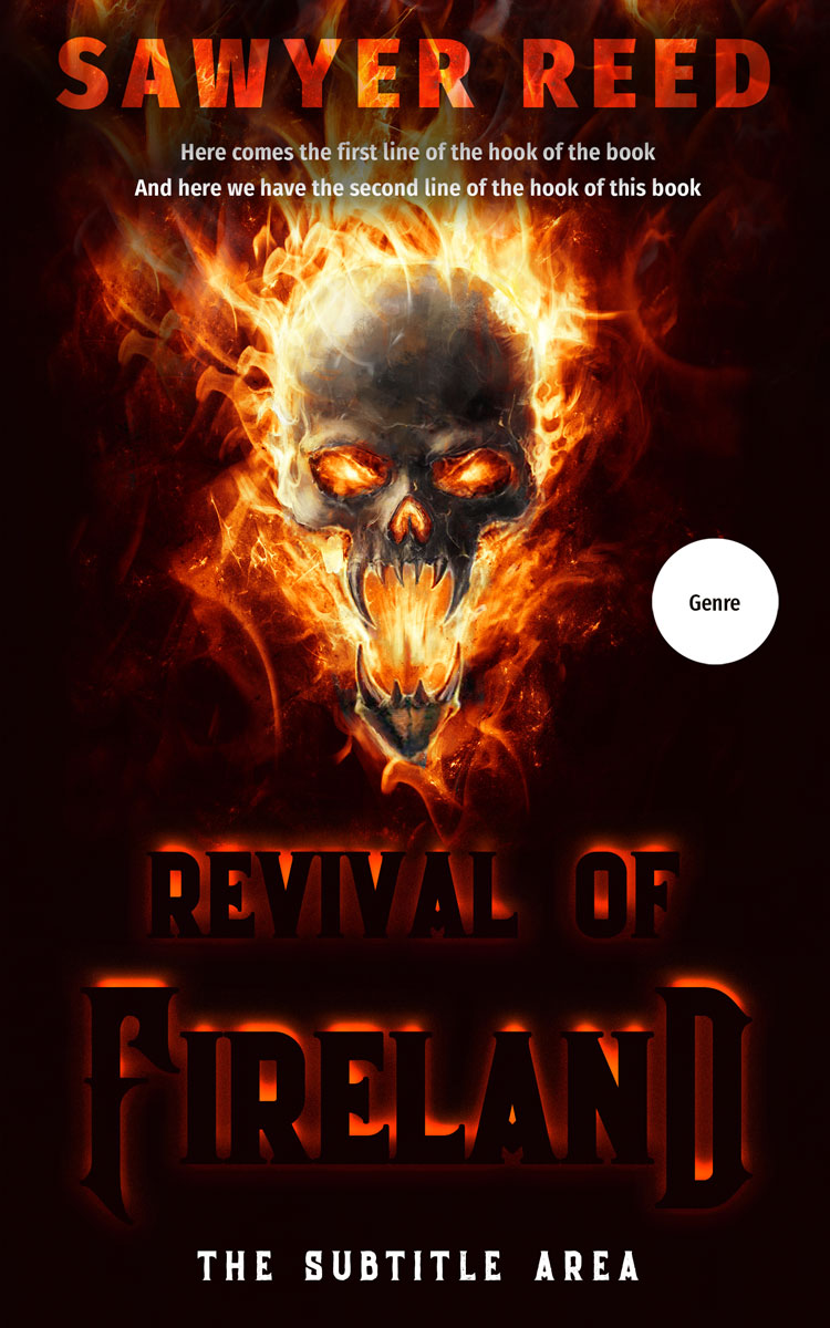 2D view of Premade Fantasy Book Cover - Raw Sienna