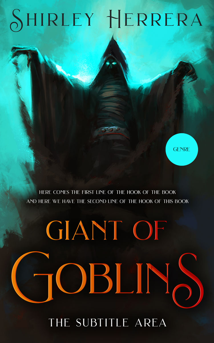 2D view of Premade Fantasy Book Cover - Heavy Metal