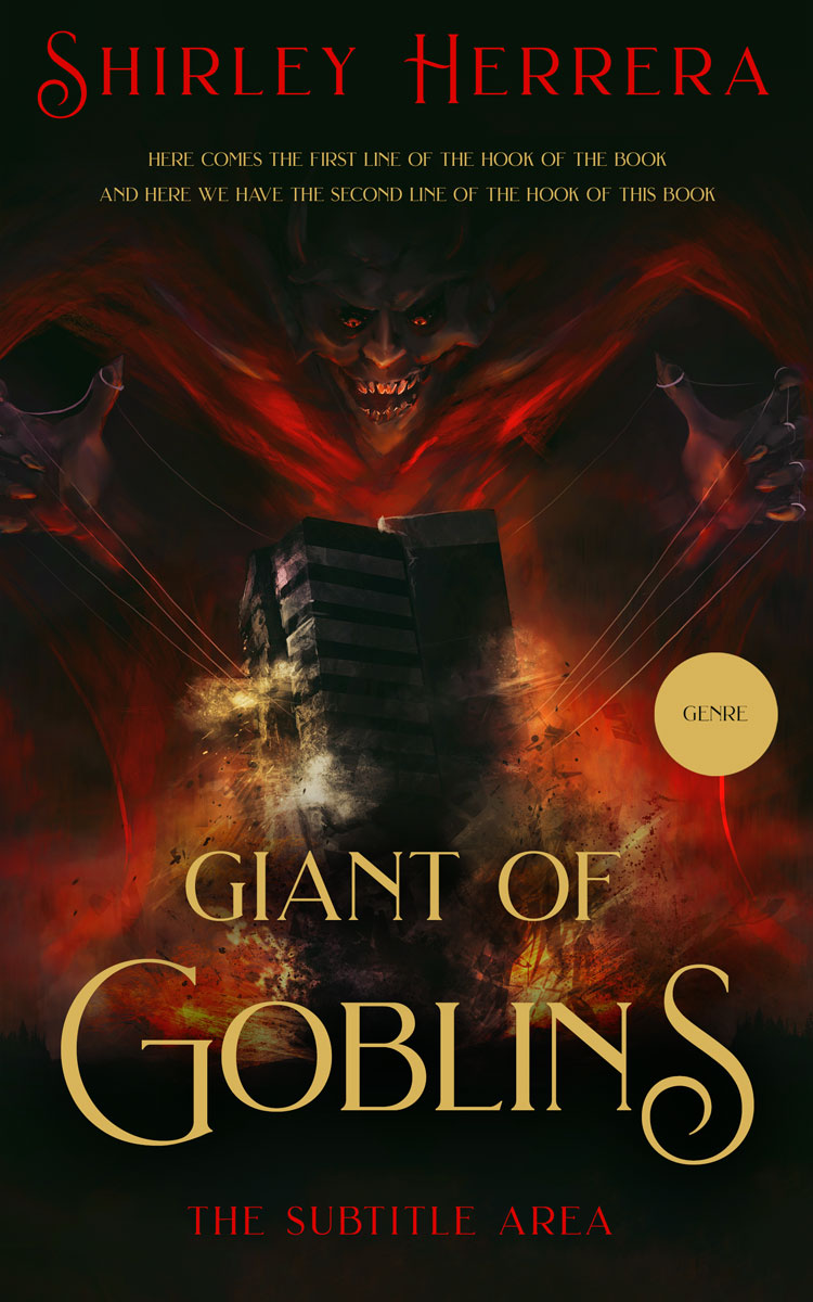 2D view of Premade Fantasy Book Cover - Oil