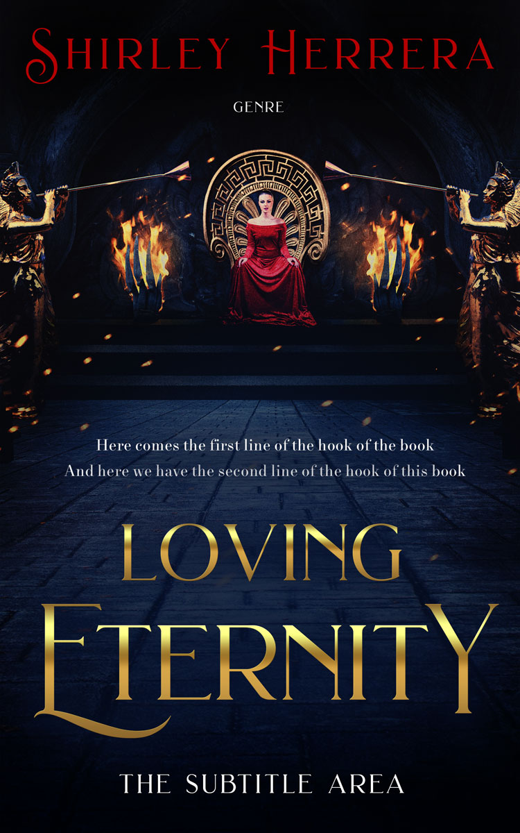 2D view of Premade Fantasy Book Cover - Ebony