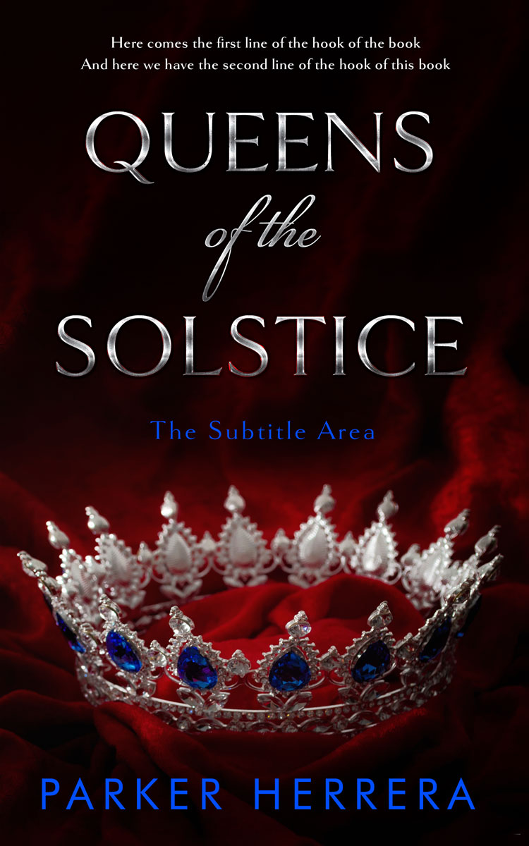 2D view of Premade Fantasy Book Cover - Graphite