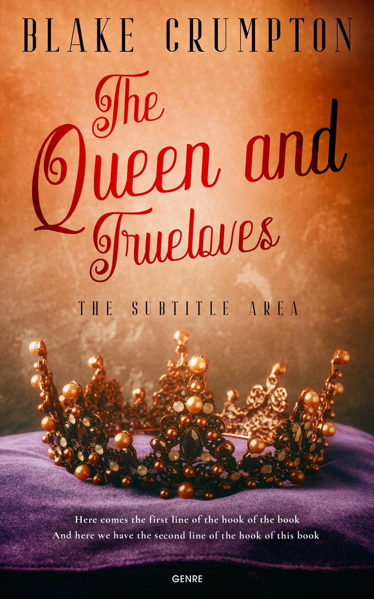 2D view of Premade Fantasy Book Cover - Antique Brass