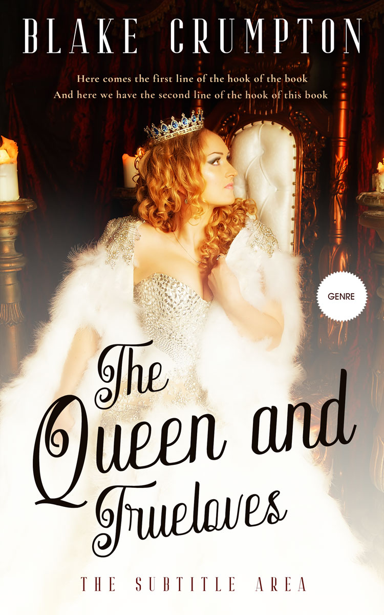 2D view of Premade Fantasy Book Cover - White Rock