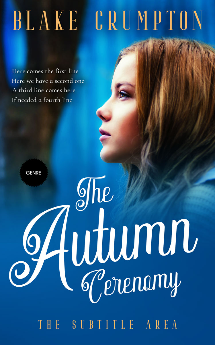 2D view of Premade Teen & Young Adult Book Cover - Venice Blue