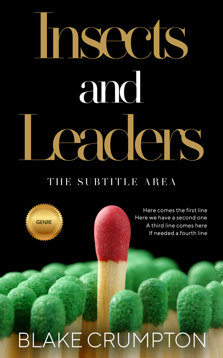 2D view of Premade Self-Improvement & Self-Help Book Cover - Teak