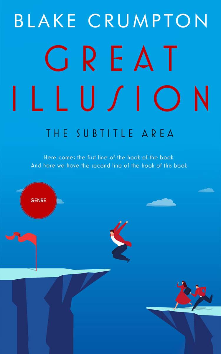 2D view of Premade Self-Improvement & Self-Help Book Cover - Cerulean