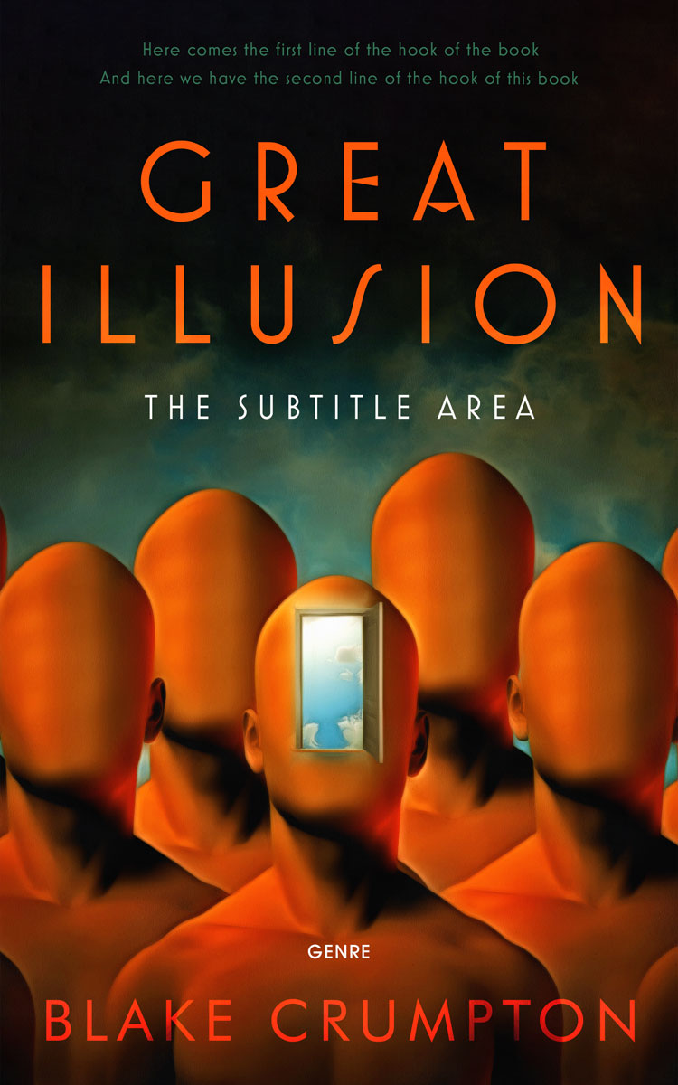 2D view of Premade Self-Improvement & Self-Help Book Cover - Orange Roughy