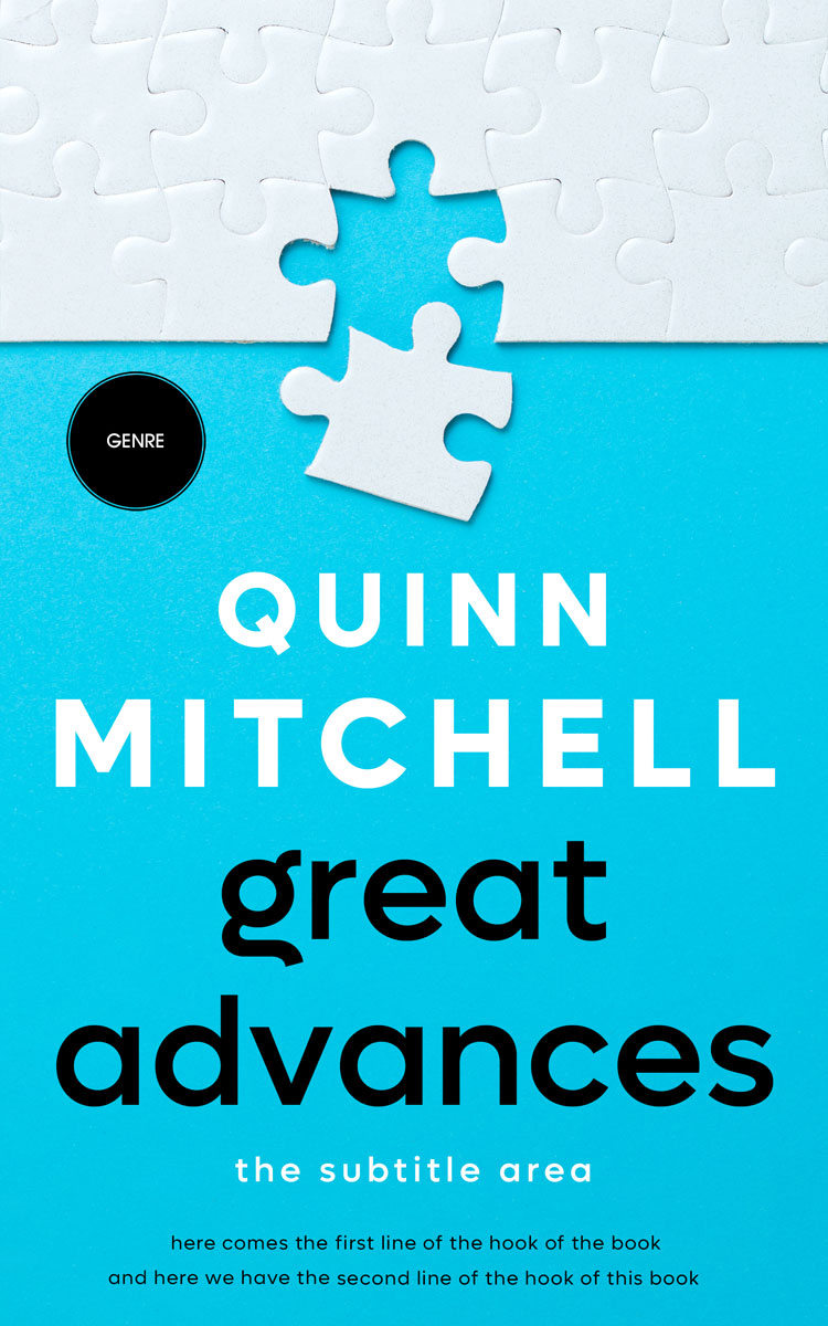 2D view of Premade Self-Improvement & Self-Help Book Cover - Bright Turquoise