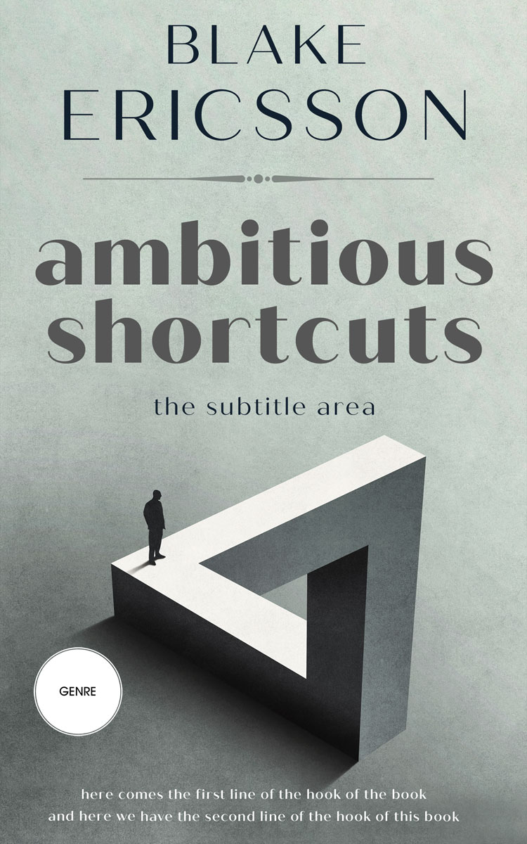 2D view of Premade Self-Improvement & Self-Help Book Cover - Pumice