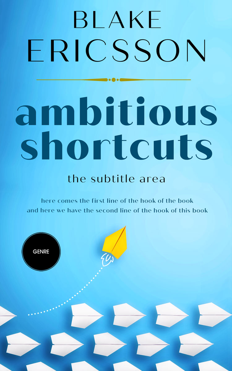 2D view of Premade Self-Improvement & Self-Help Book Cover - Malibu