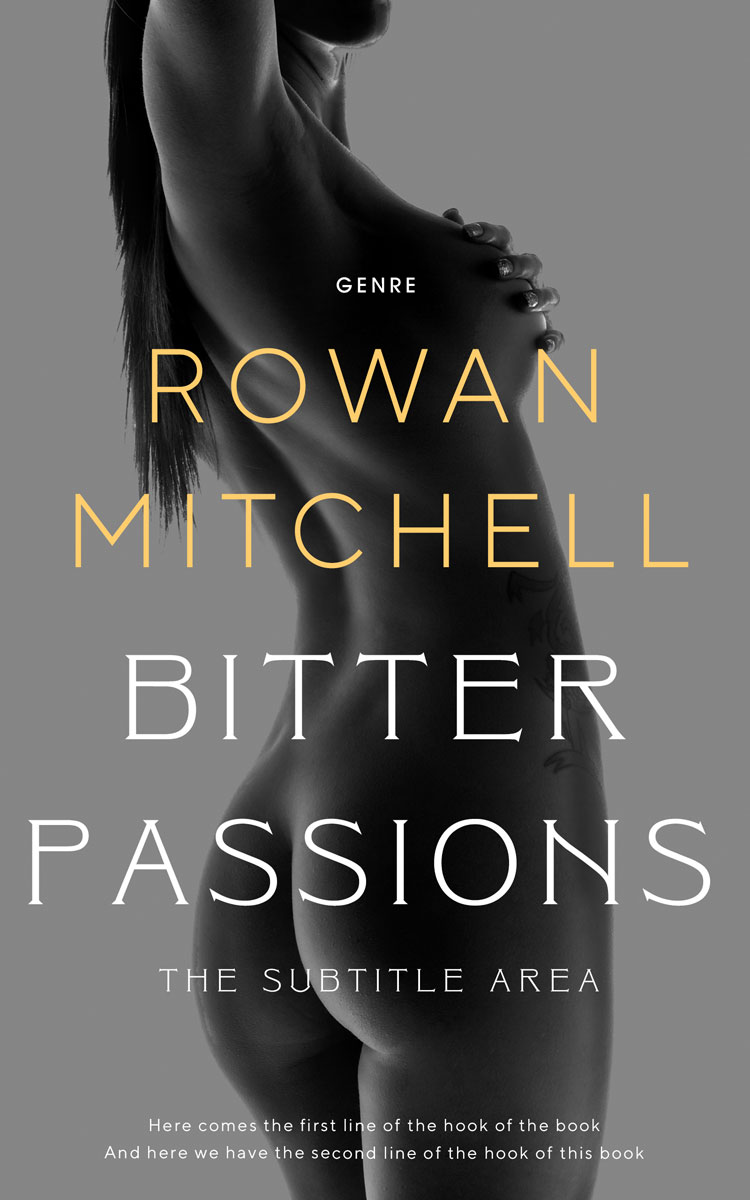 2D view of Premade Erotica Book Cover - Gray