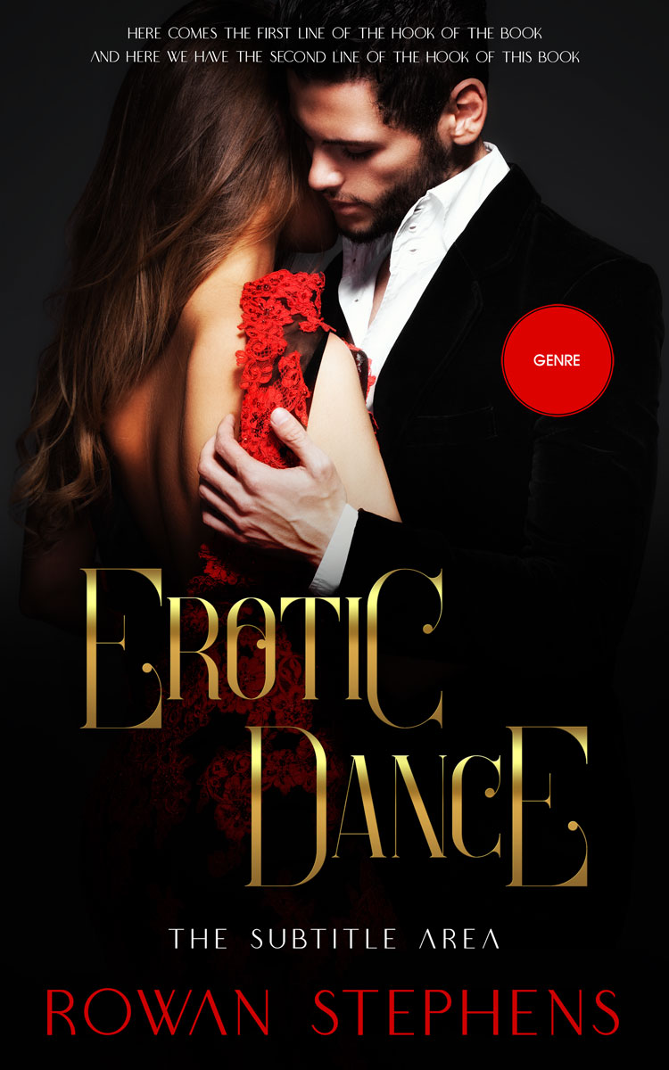 2D view of Premade Erotica Book Cover - Antique Brass