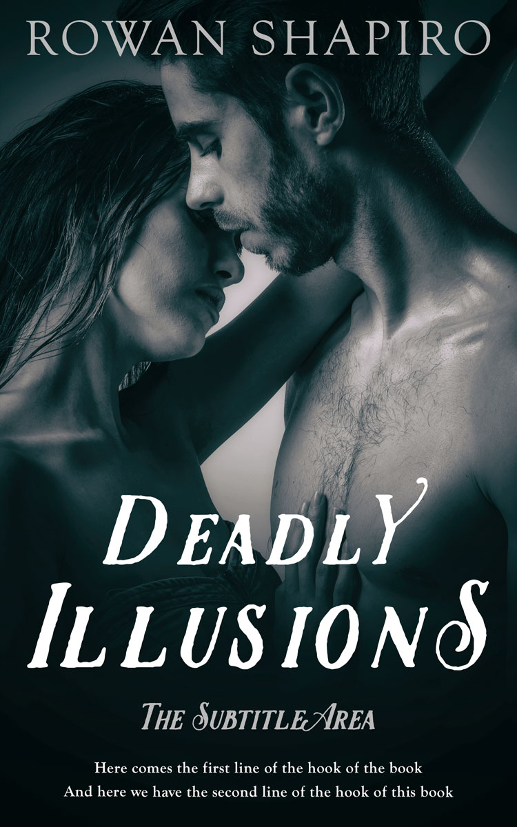 2D view of Premade Erotica Book Cover - Black