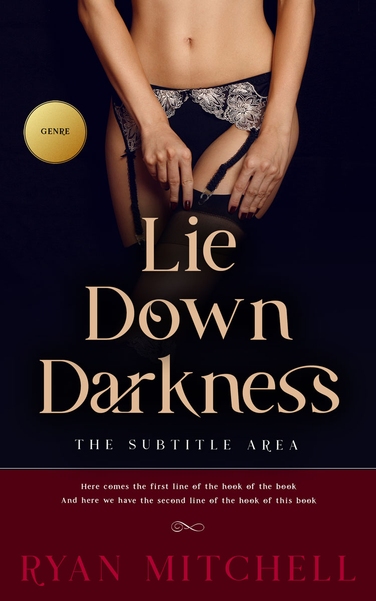 2D view of Premade Erotica Book Cover - Antique Brass