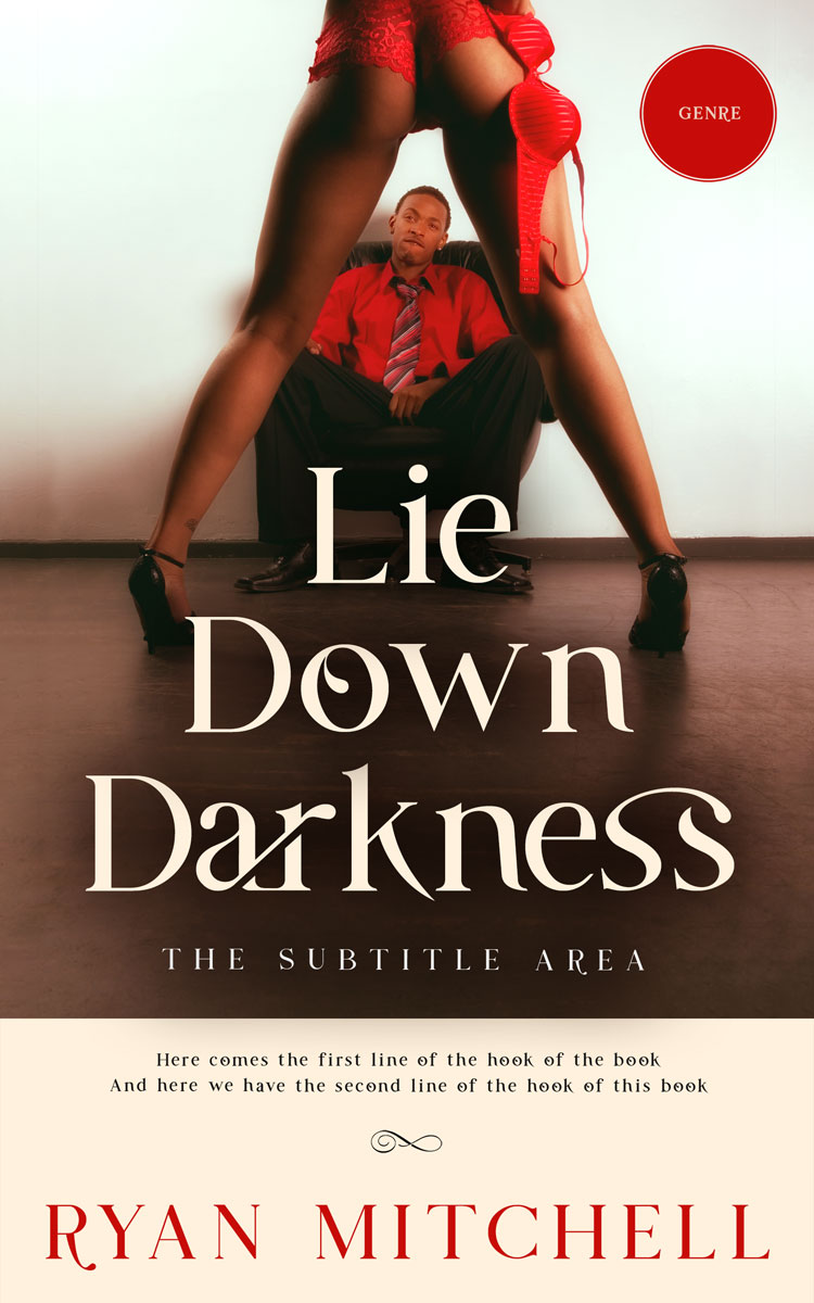 2D view of Premade Erotica Book Cover - Ecru White