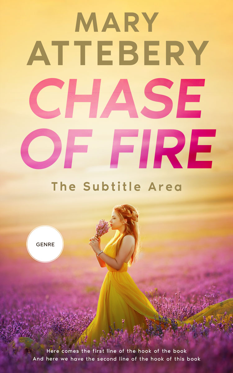 2D view of Premade Romance Book Cover - Gold Sand