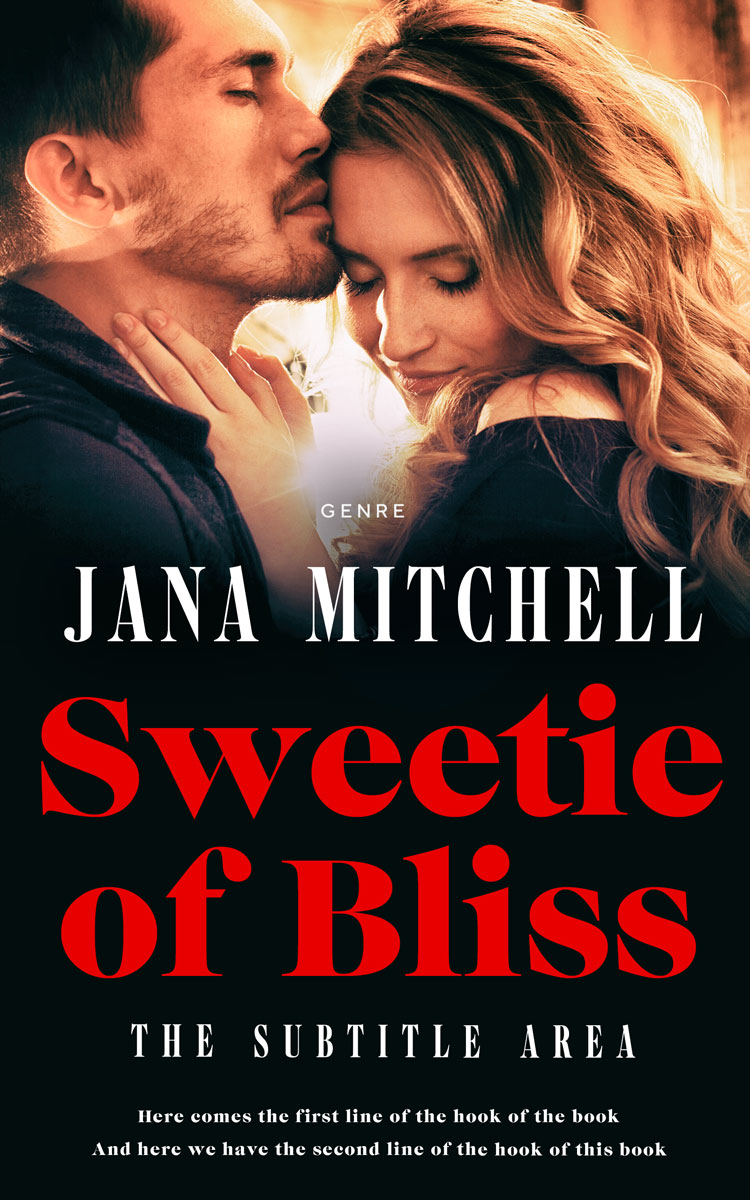 2D view of Premade Romance Book Cover - Red Damask