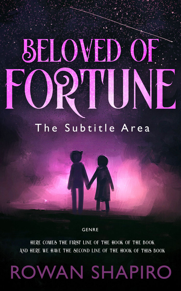 2D view of Premade Romance Book Cover - Orchid