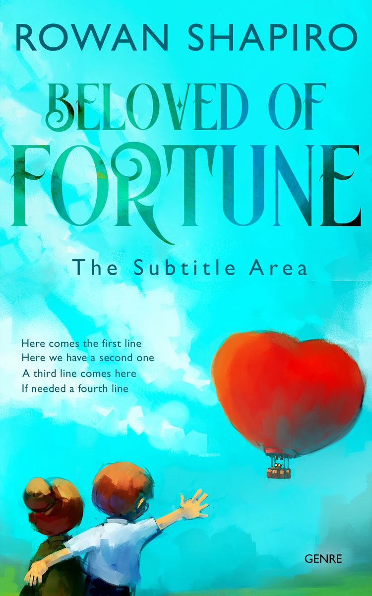 2D view of Premade Romance Book Cover - Bison Hide