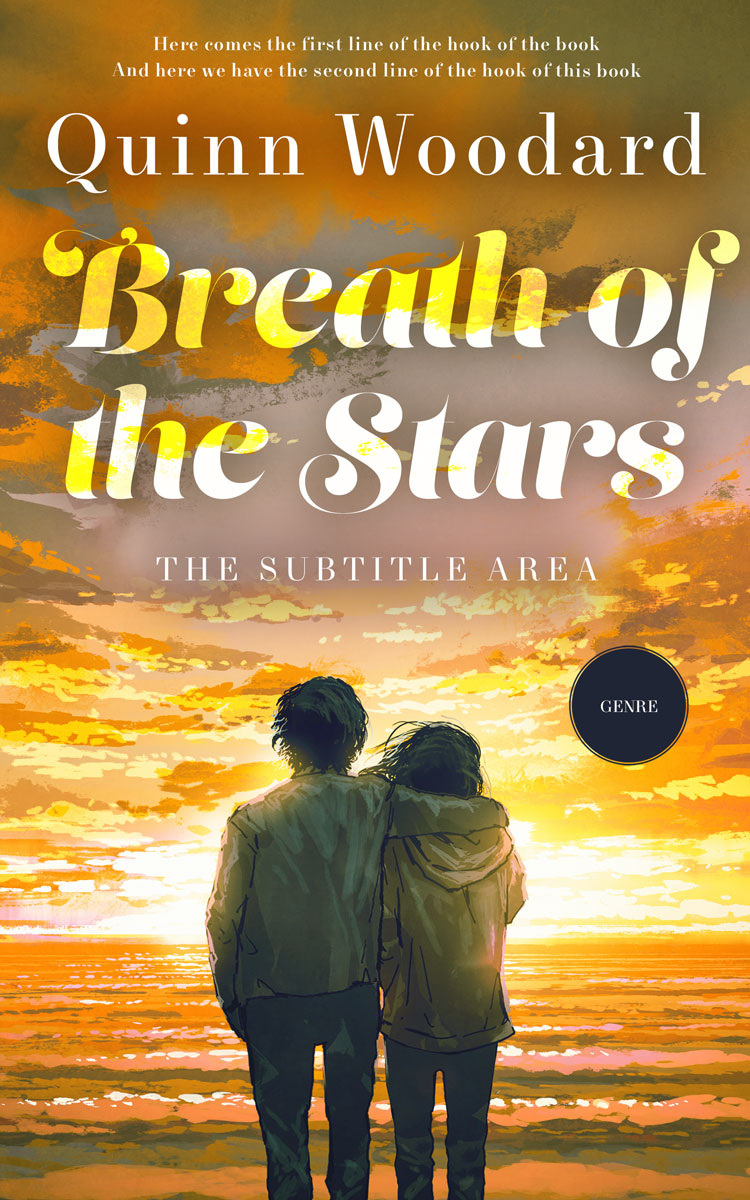 2D view of Premade Romance Book Cover - Copper